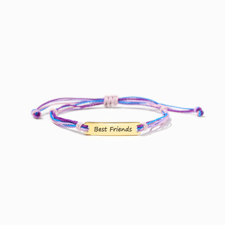 Best Friend Personalized Bracelet - Inspirational Sterling Silver Cuff -  Nadin Art Design - Personalized Jewelry